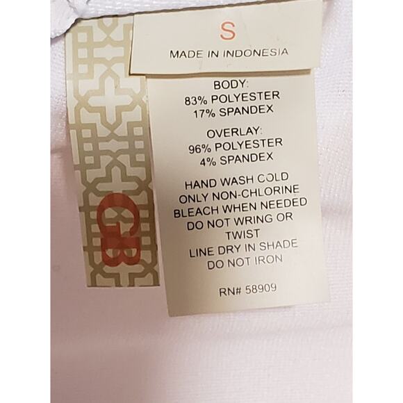 Gianni Bini White Sol Mesh Bandeau Bikini Swim Suit Top - Size Small BNWT - Picture 3 of 4